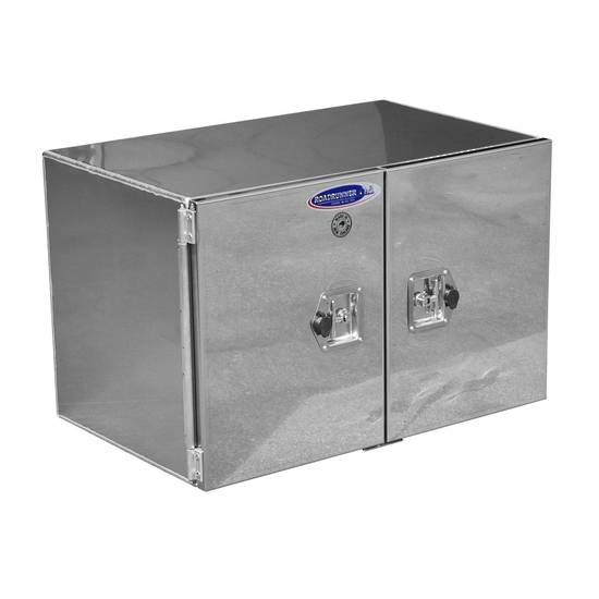 Square Toolbox (500H x 500D x 900L) - 3mm Aluminium, Double Stainless Steel Doors